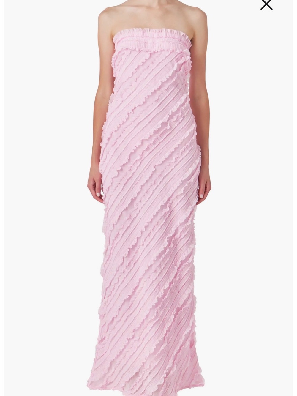 Endless Rose Pink Strapless Ruffled Maxi Dress